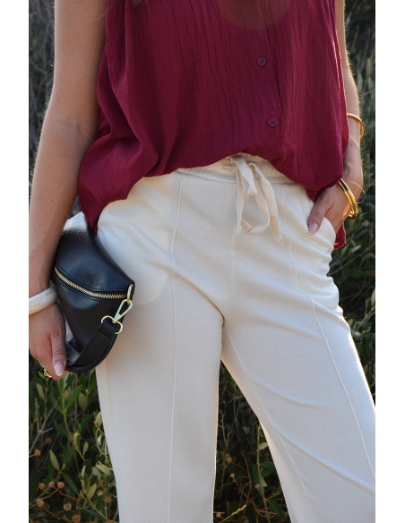 senes  ECRU PANTALON FEMME