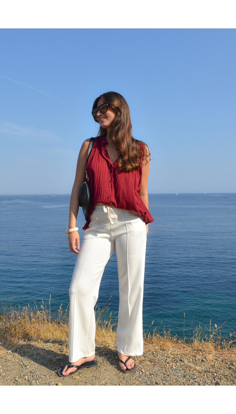 senes  ECRU PANTALON FEMME