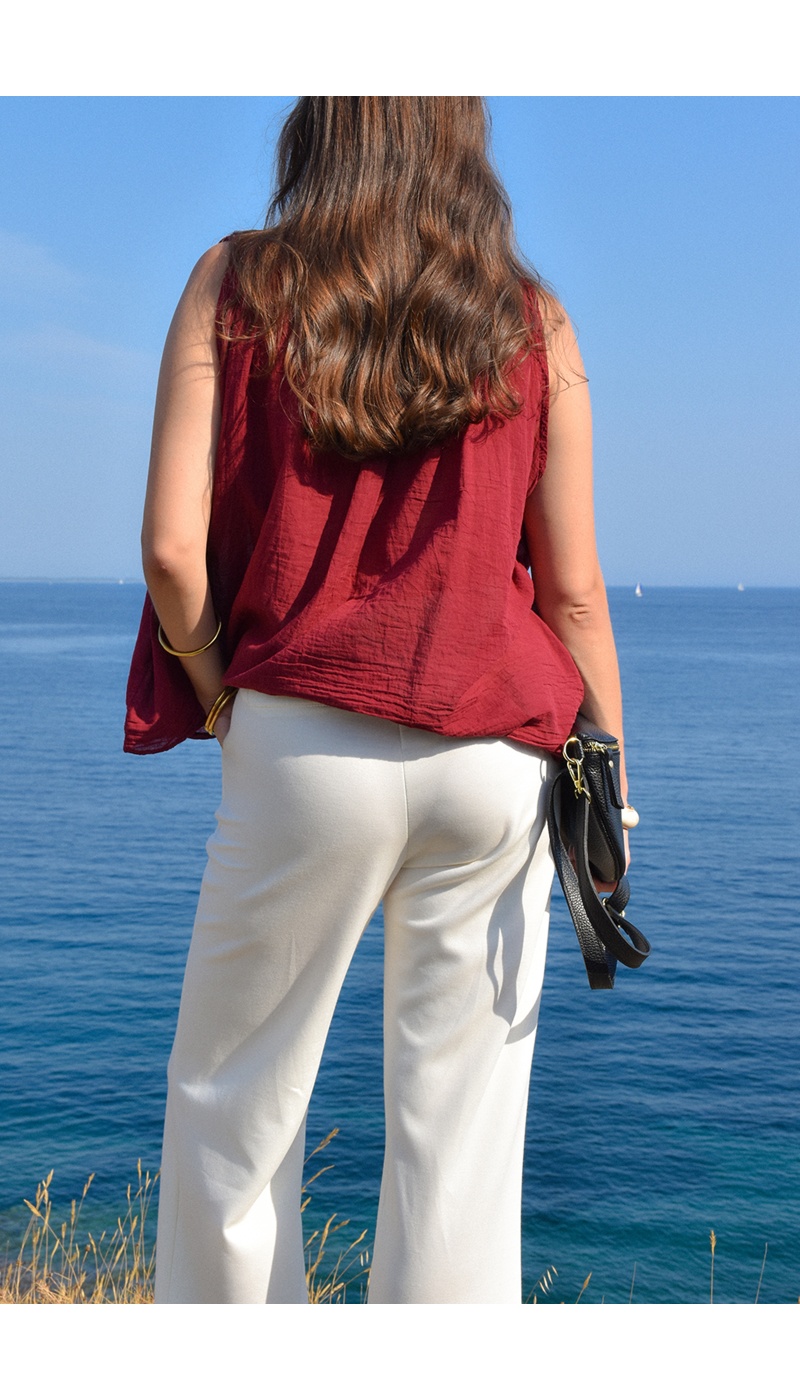 senes  ECRU PANTALON FEMME