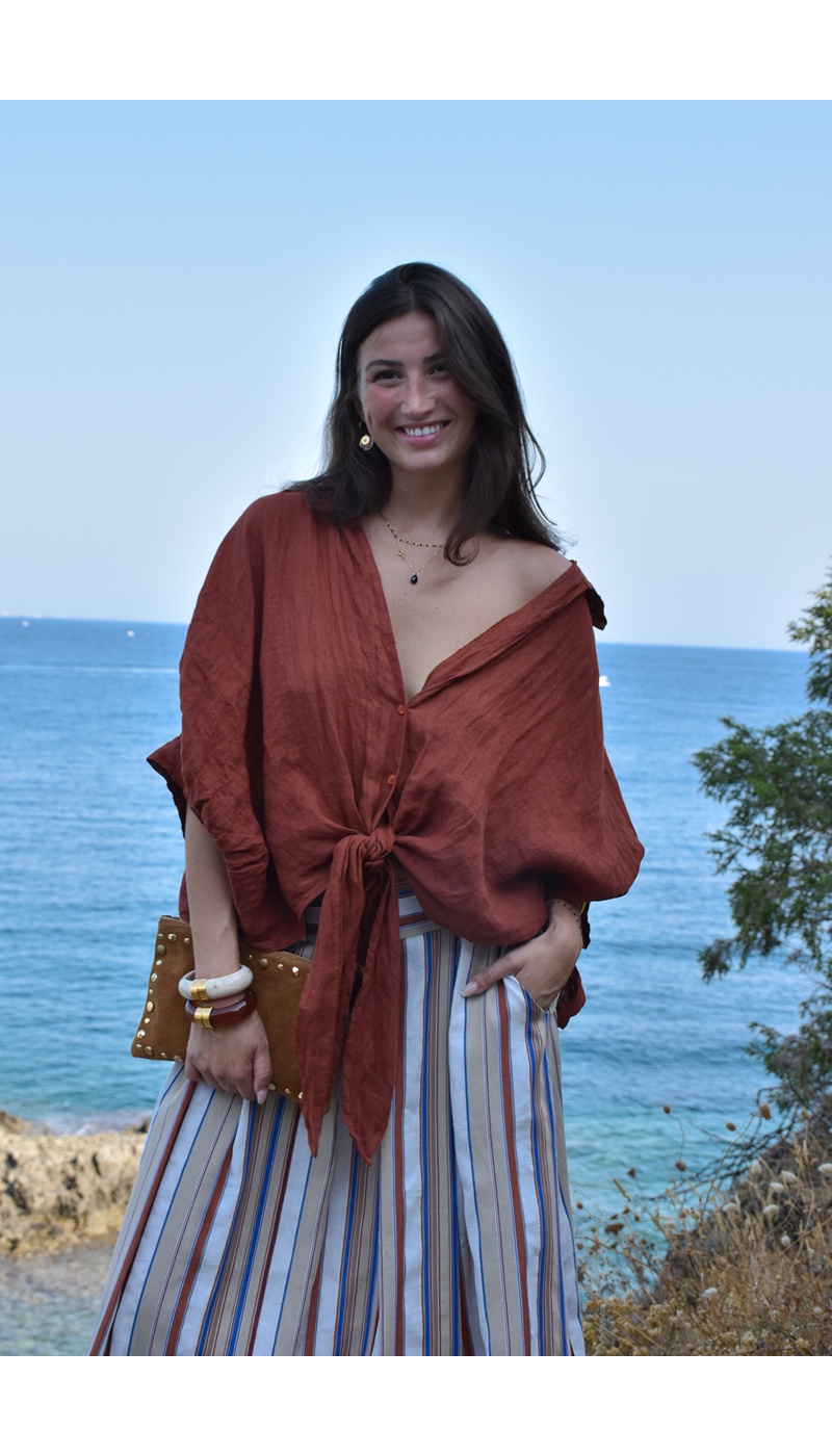 CARLA GIANNINI  BRIQUE CHEMISIER