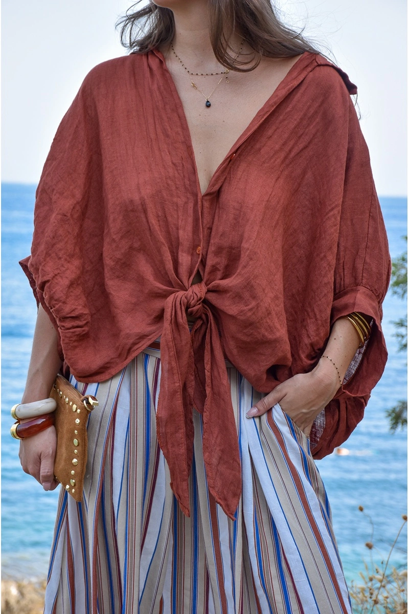 CARLA GIANNINI  BRIQUE CHEMISIER