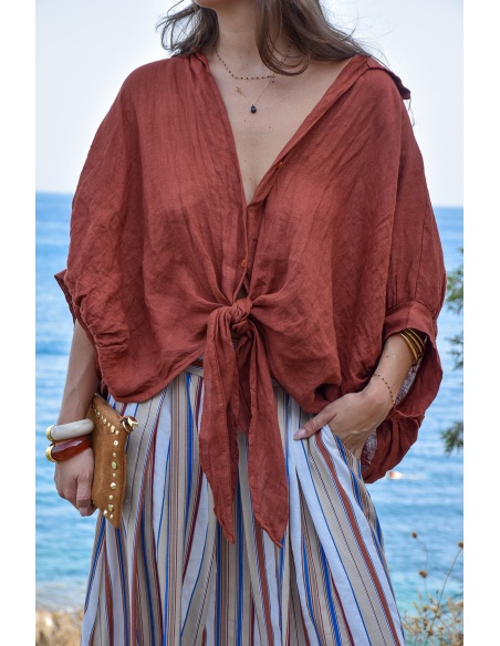CARLA GIANNINI  BRIQUE CHEMISIER
