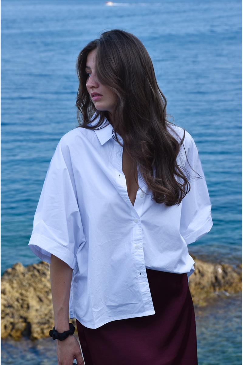 JENNIE CAMILLE LIN  BLANC CHEMISIER