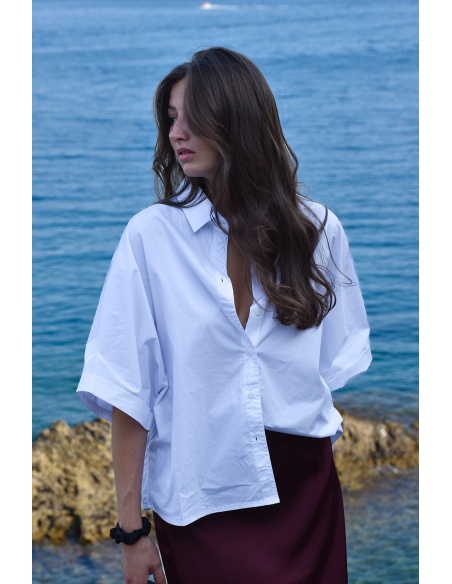 JENNIE CAMILLE LIN  BLANC CHEMISIER
