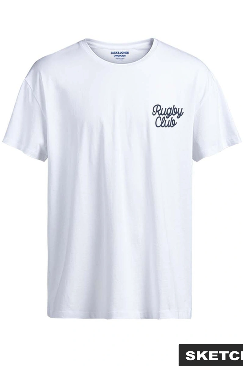 Tee Shirt Rugby Blanc  JORRUGBY 2