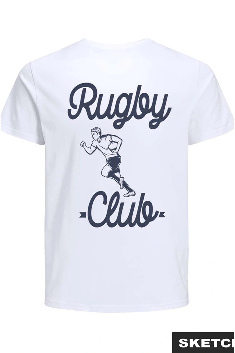 Tee Shirt Rugby Blanc  JORRUGBY