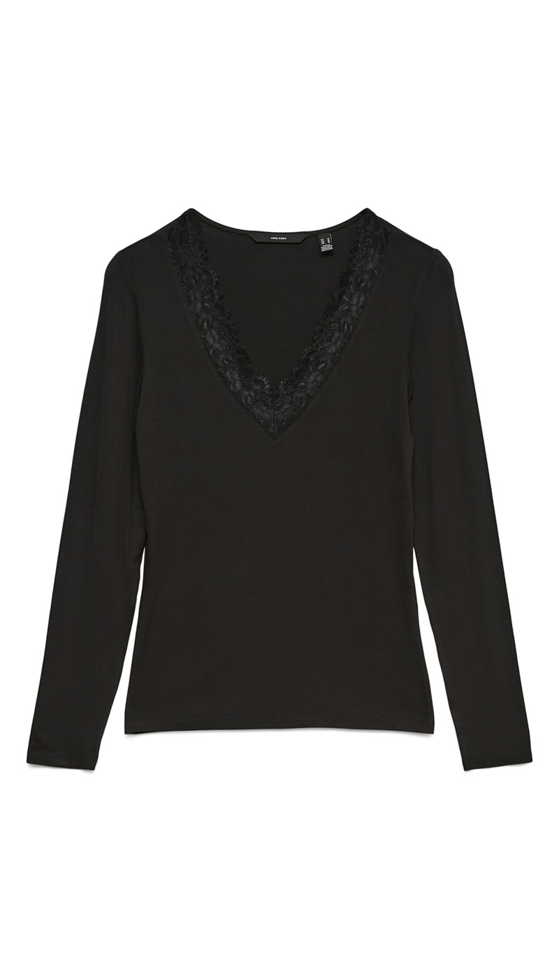 VERO MODA ELASTA BLACK TOPS