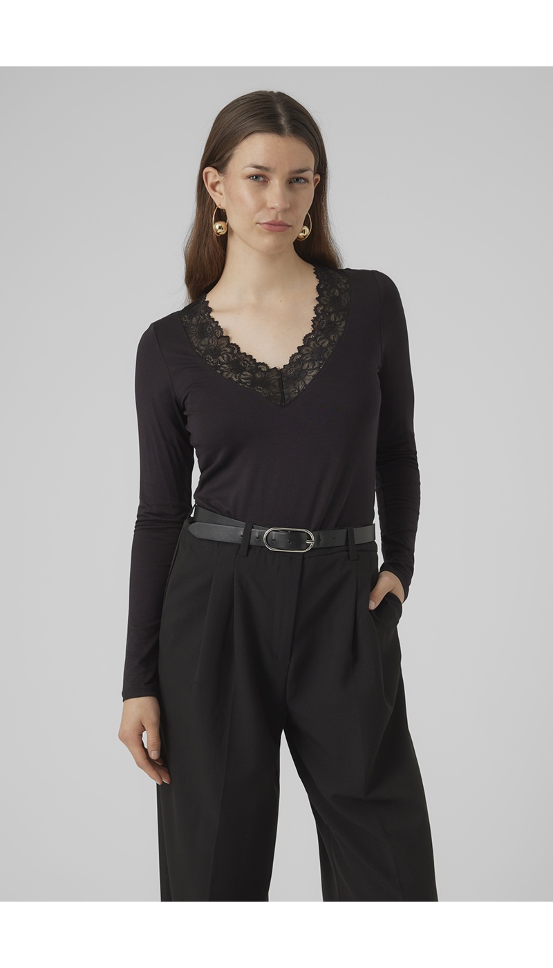 VERO MODA ELASTA BLACK TOPS