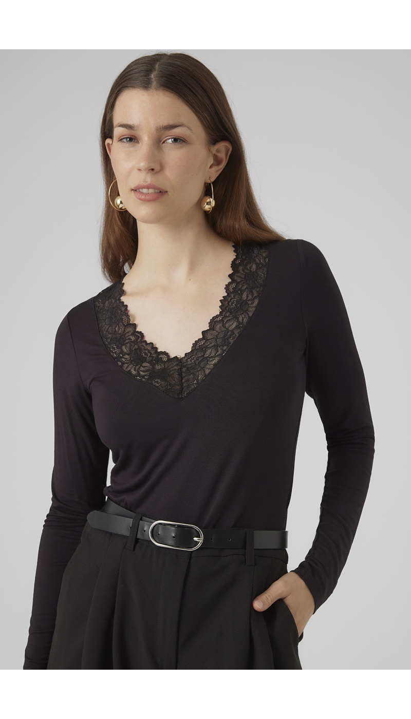 VERO MODA ELASTA BLACK TOPS