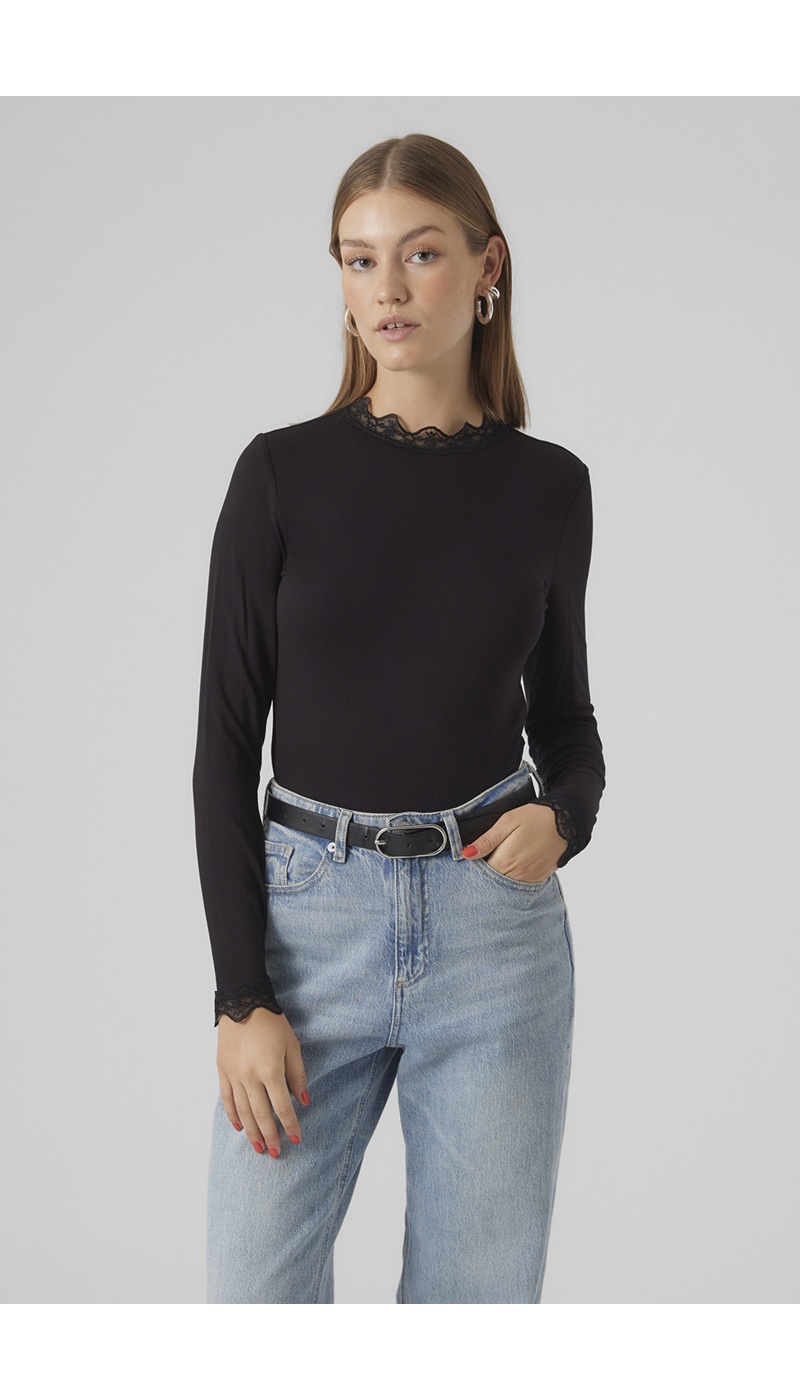 VERO MODA ELASTA BLACK TOPS