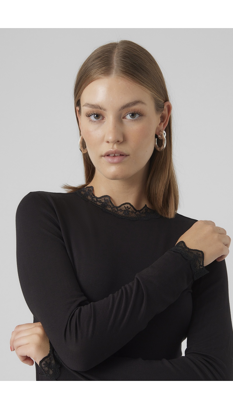 VERO MODA ELASTA BLACK TOPS