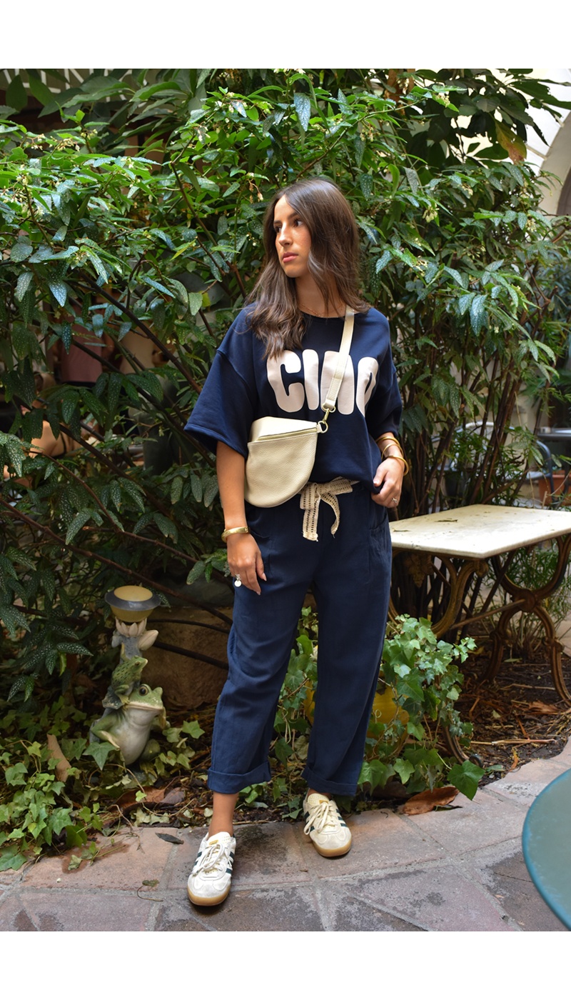 Pantalon Lin Marine ERIN