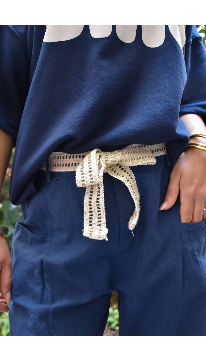 by coco CEINTU MARINE PANTALON FEMME