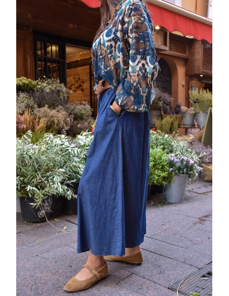YELLOZ ROSE W BLEU JEANS JUPES FEMME