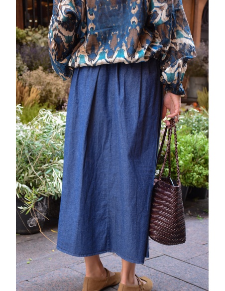 YELLOZ ROSE W BLEU JEANS JUPES FEMME