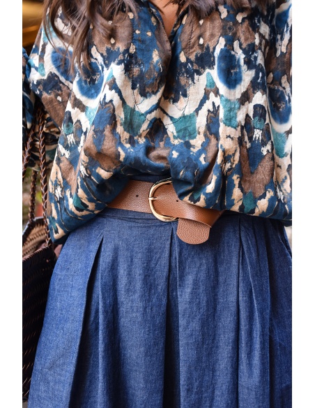 YELLOZ ROSE W BLEU JEANS JUPES FEMME
