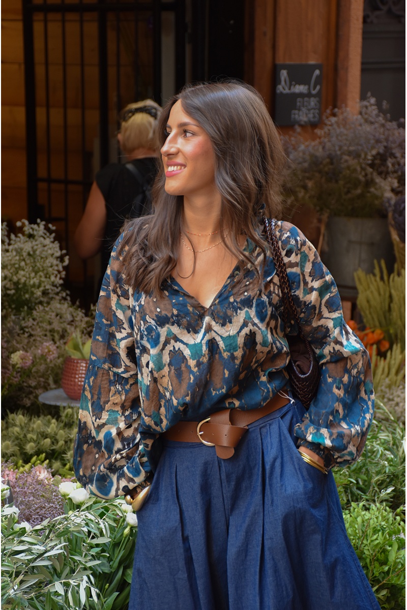 banditas ASTEK BLEU BLOUSE