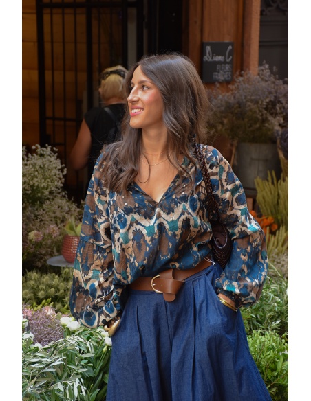 banditas ASTEK BLEU BLOUSE