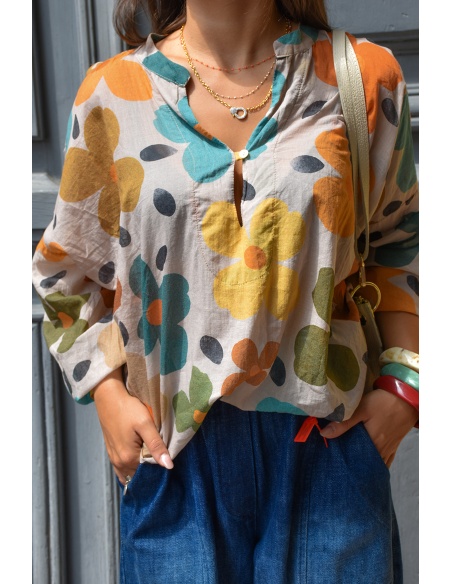 banditas FLEURS AQUORA BLOUSE