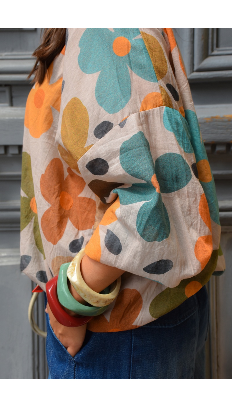 banditas FLEURS AQUORA BLOUSE