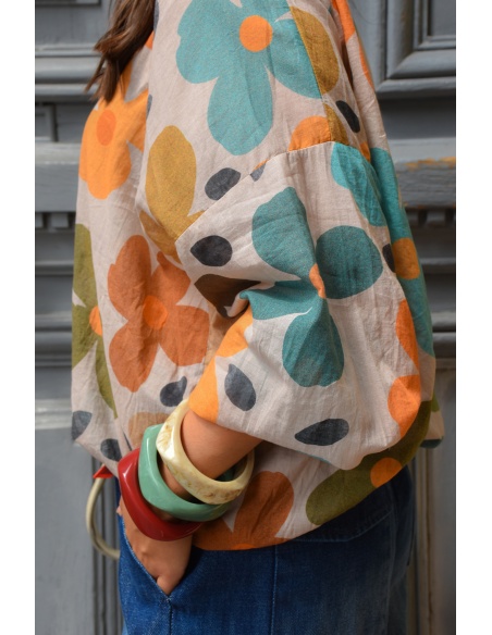 banditas FLEURS AQUORA BLOUSE