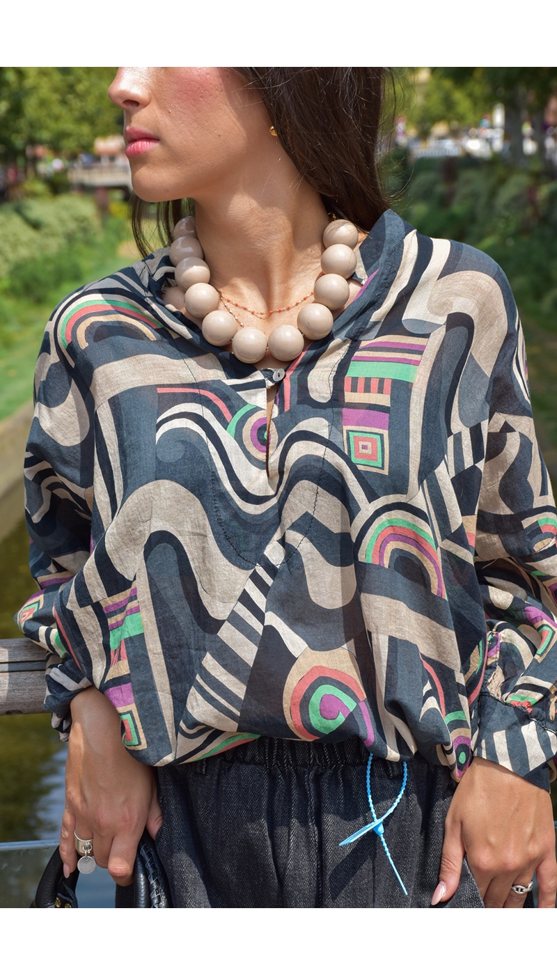 banditas GEO NOIR BLOUSE