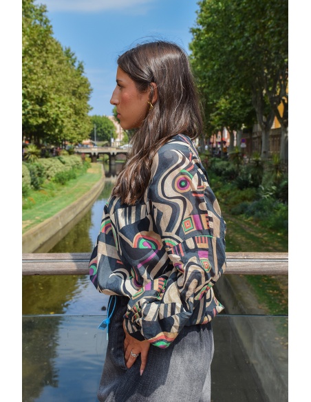 banditas GEO NOIR BLOUSE