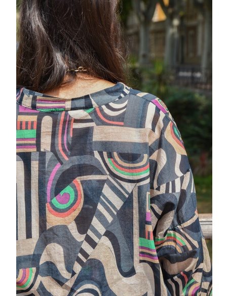 banditas GEO NOIR BLOUSE