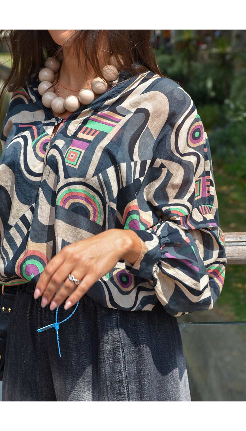 banditas GEO NOIR BLOUSE