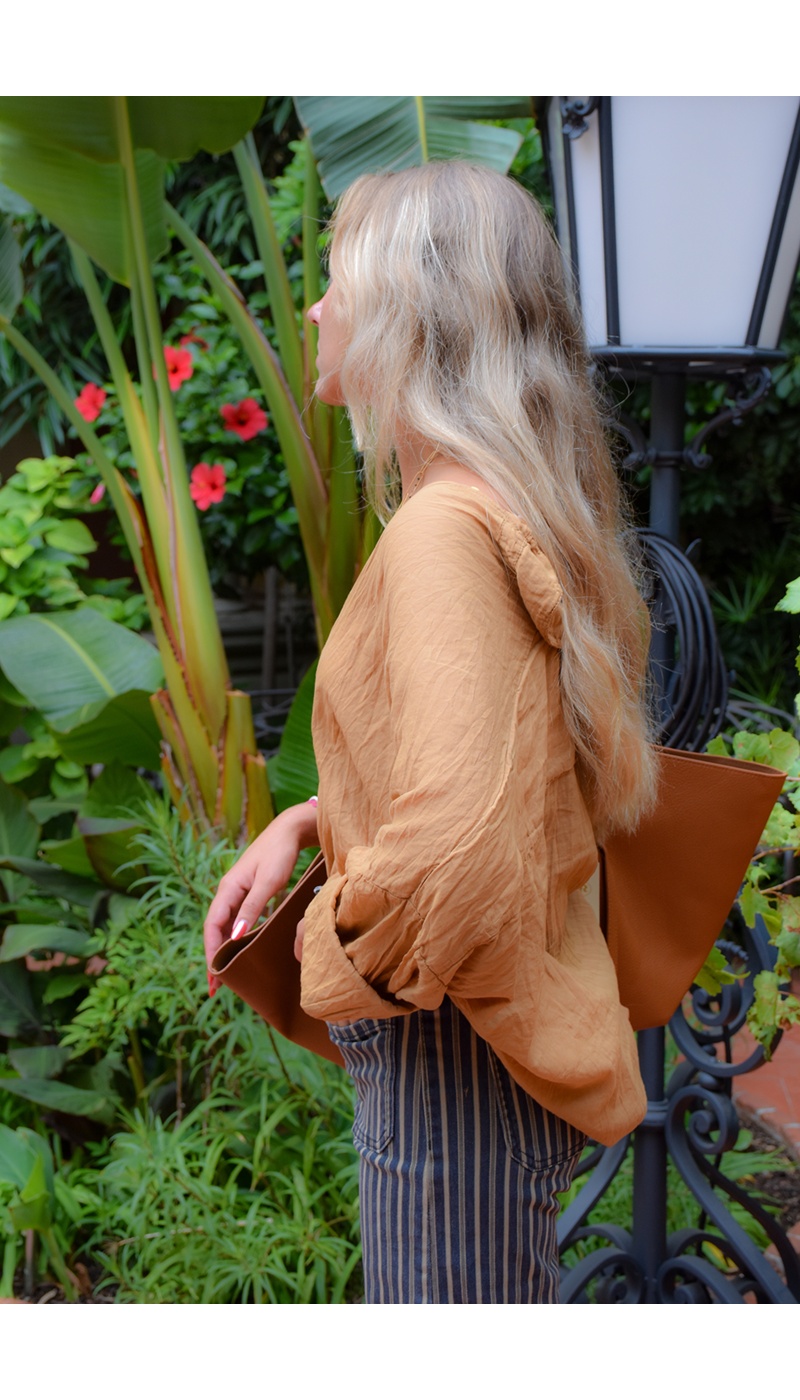 Chemisier Coton Banditas Camel AGATA