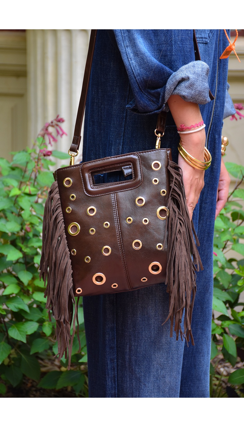 Sac Cloutés Marron JULIETTE