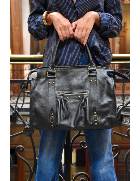 Sac Cuir Noir JUSTINE