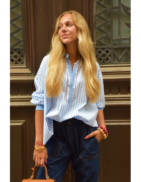 johanna toutoun RAYE BL/BLE CHEMISIER