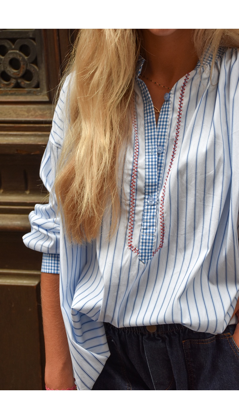 johanna toutoun RAYE BL/BLE CHEMISIER