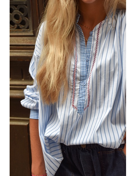 johanna toutoun RAYE BL/BLE CHEMISIER