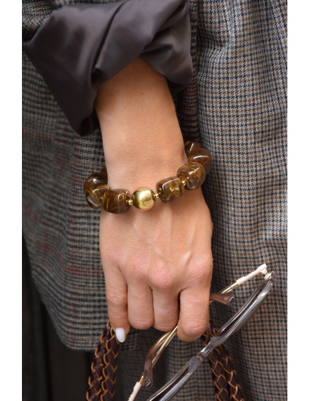 Bracelet Perle Marron LISON