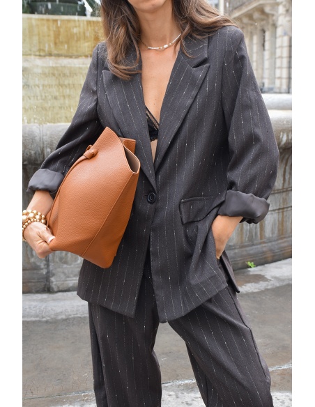 Blazer Rayé Marron ELLIE