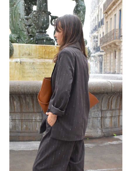 Blazer Rayé Marron ELLIE
