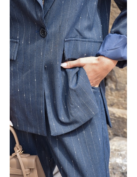 Blazer Rayé Marine ELLIE