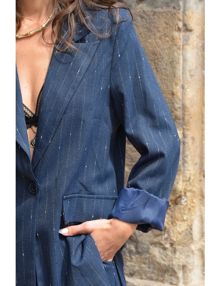 Blazer Rayé Marine ELLIE