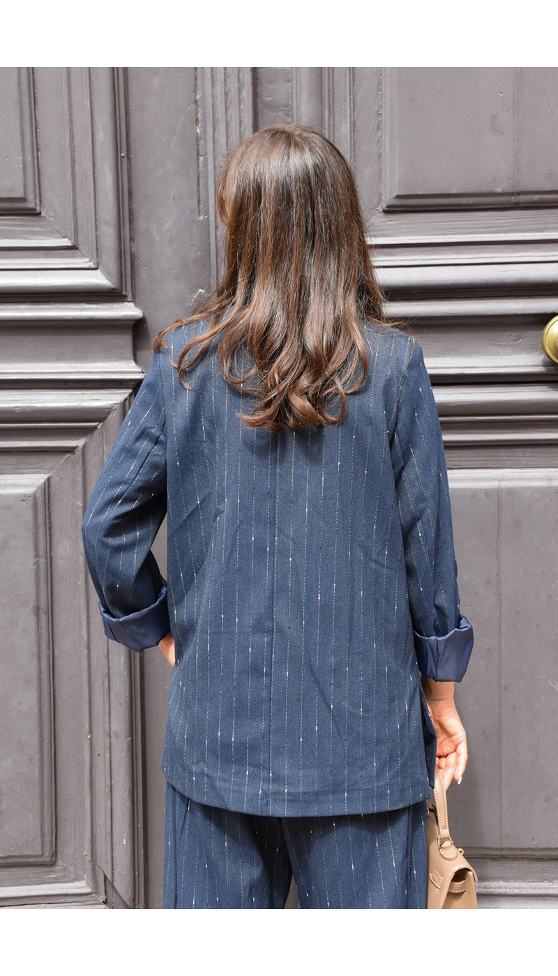 Blazer Rayé Marine ELLIE