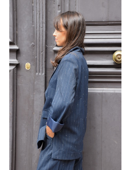 Blazer Rayé Marine ELLIE
