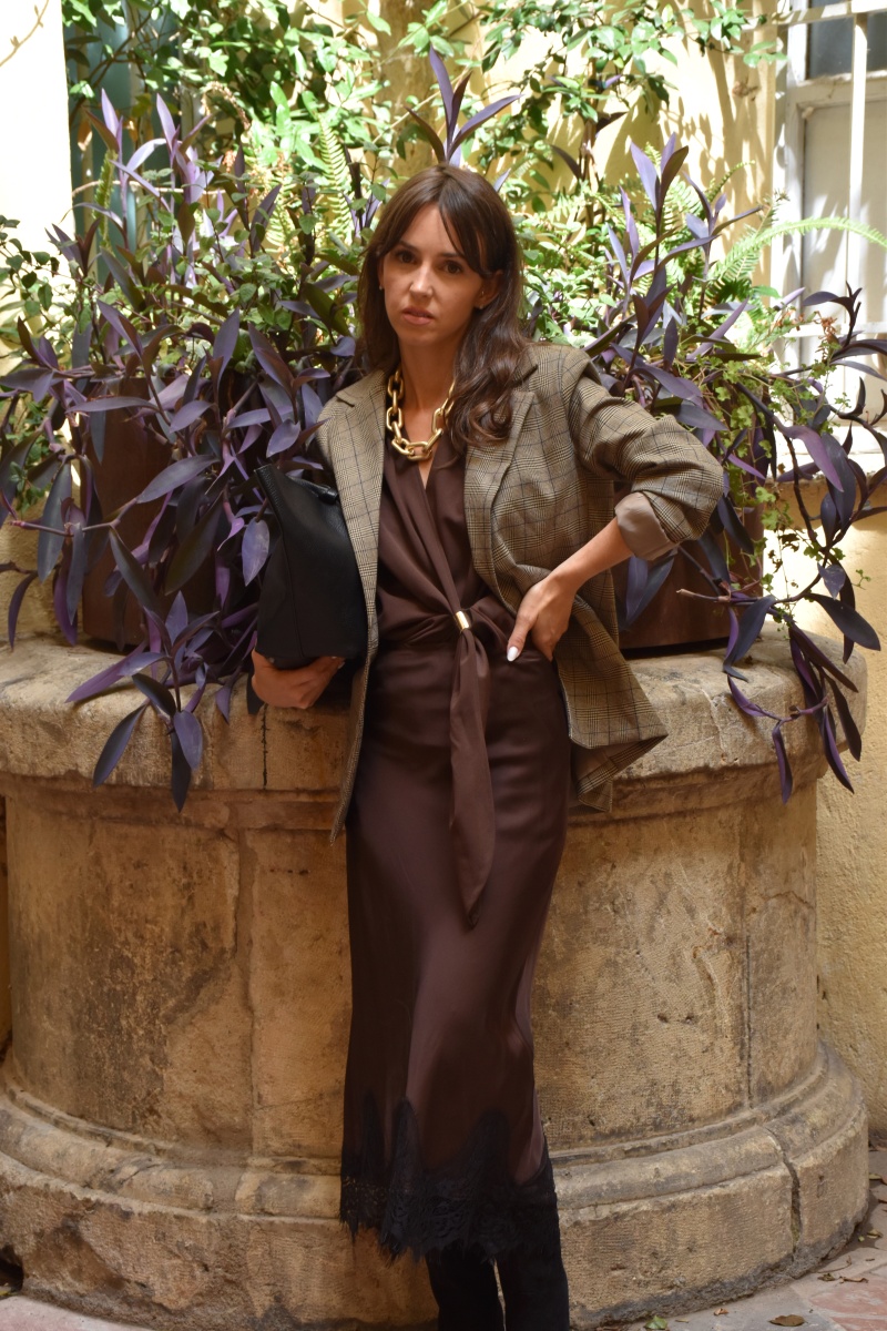 Jupe Dentelle Marron SKYE