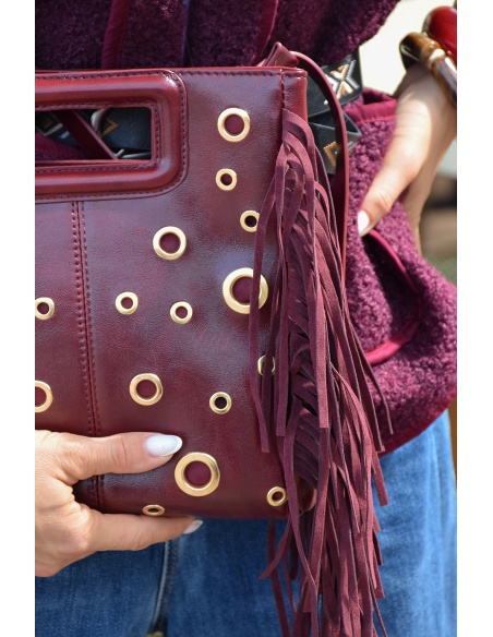 Sac Clouté Bordeaux JULIETTE