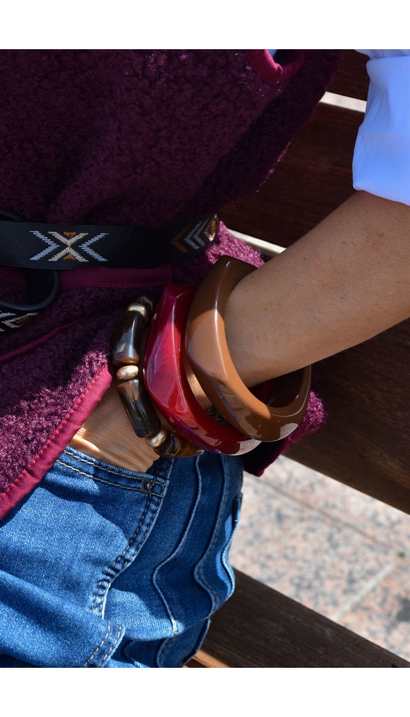 Bracelet Marbré Marron DAISY