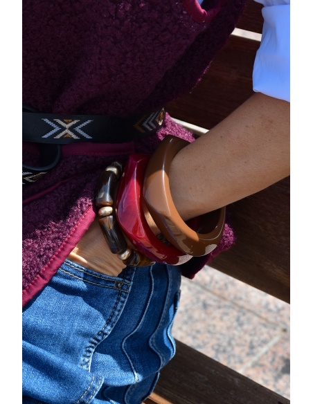 Bracelet Marbré Marron DAISY
