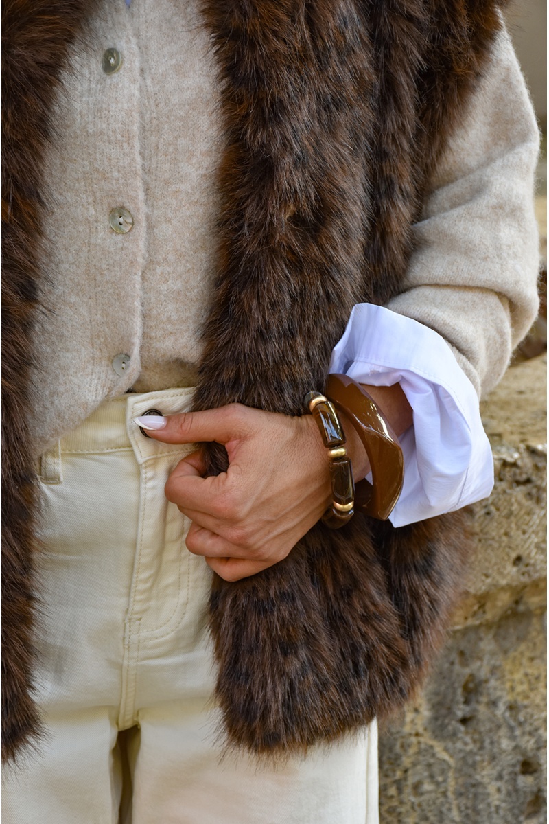 pretty baby MARBRE MARRON BRACELETS