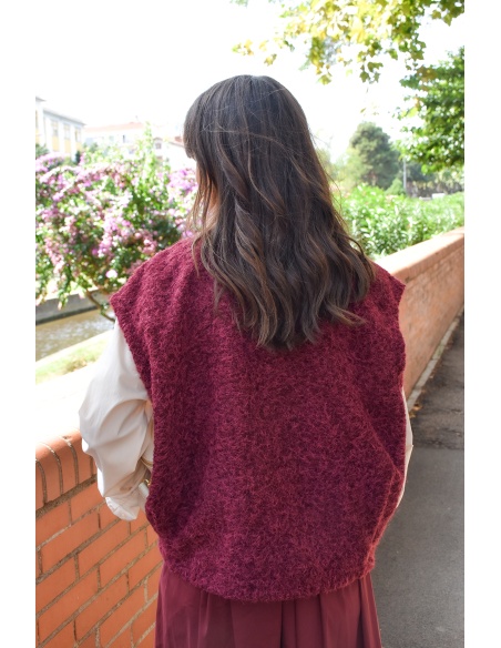 Gilet Maille Bordeaux APRIL