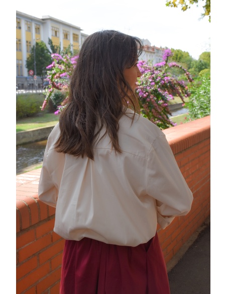 Chemisier Uni Beige MATHILDE