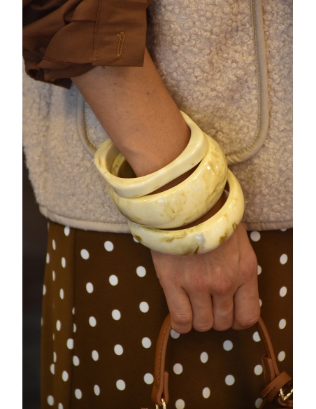pretty baby MARBRE ECRU BRACELETS